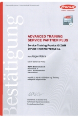 Advanced Training, Fronius Servicepartner Plus